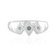 Anillo en plata con Diamante azul I2