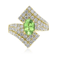 Anillo en oro con Granate tsavorita AAA (CIRARI)