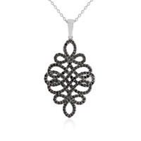 Collar en plata con Espinela negra