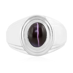 Anillo en plata con Sillimanita ojo de gato