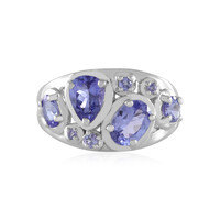 Anillo en plata con Tanzanita