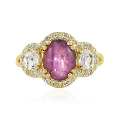 Anillo en plata con Rubí estrella de Channapatna