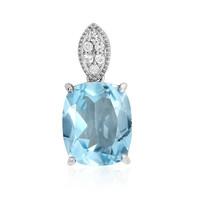 Colgante en plata con Topacio azul cielo
