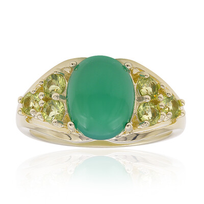 Anillo en plata con Ónix verde