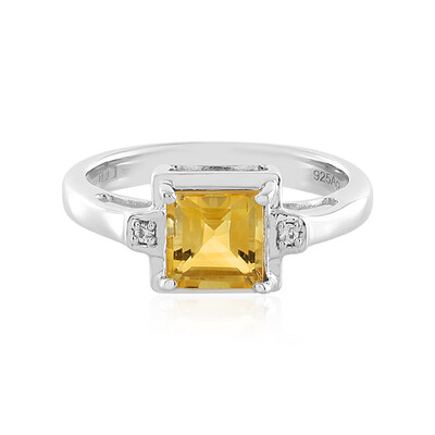 Anillo en plata con Citrino