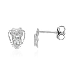 Pendientes en plata con Zafiro blanco
