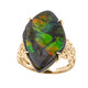 Anillo en oro con Ammolita (de Melo)