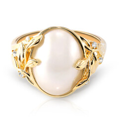 Anillo en plata con Perla Mabe