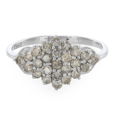 Anillo en plata con Diamante chocolate
