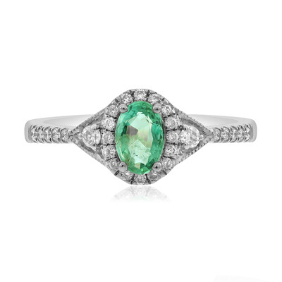 Anillo en oro con Esmeralda de Zambia AAA (CIRARI)