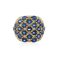 Anillo en plata con Zafiro azul
