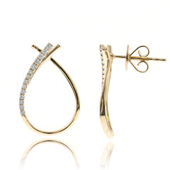 Pendientes en oro con Diamante I1 (H)  (CIRARI)