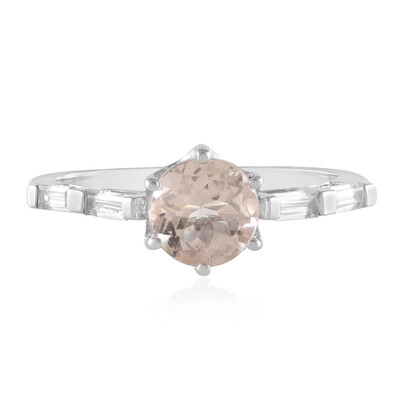 Anillo en oro con Morganita de Brasil