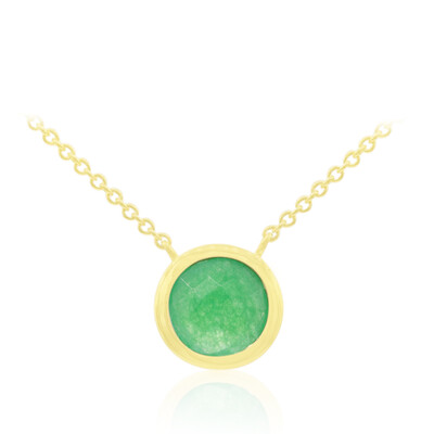 Collar en plata con Jade verde