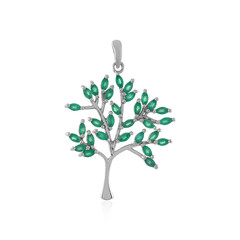Colgante en plata con Ónix verde