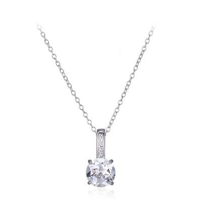 Collar en plata con Topacio blanco