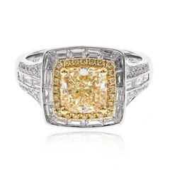 Anillo en oro con Diamante amarillo SI2 (CIRARI)