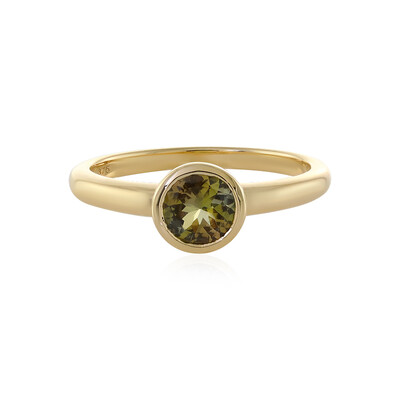 Anillo en oro con Tanzanita amarilla