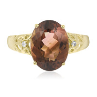 Anillo en oro con Turmalina neón del Congo (CIRARI)