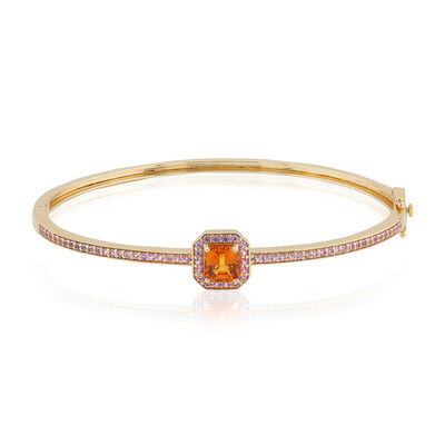 Brazalete en oro con Zafiro naranja de Ban Ka Cha