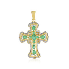 Colgante en plata con Esmeralda de Zambia