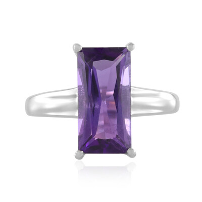 Anillo en plata con Amatista de Zambia