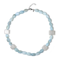Collar en plata con Aguamarina