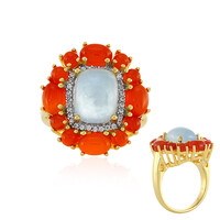 Anillo en plata con Aguamarina
