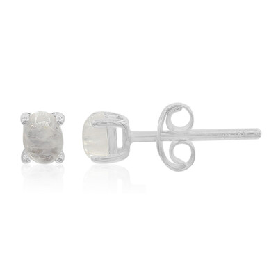 Pendientes en plata con Piedra de Luna arcoíris