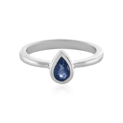 Anillo en plata con Zafiro azul