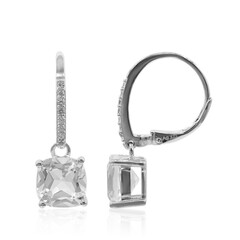 Pendientes en plata con Topacio blanco
