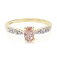 Anillo en oro con Zafiro Padparascha no calentado