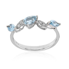 Anillo en oro con Aguamarina de Brasill AAA (CIRARI)