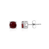 Pendientes en plata con Granate de Mozambique