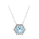 Collar en plata con Topacio azul cielo