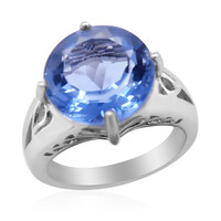 Anillo en plata con Fluorita de color cambiante
