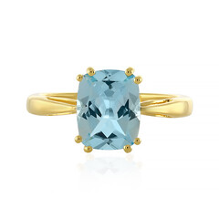 Anillo en plata con Topacio azul cielo