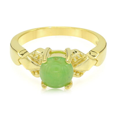 Anillo en plata con Crisoprasa imperial