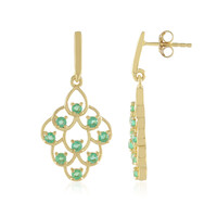 Pendientes en plata con Esmeralda de Rusia