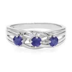 Anillo en plata con Zafiro de Kanchanaburi