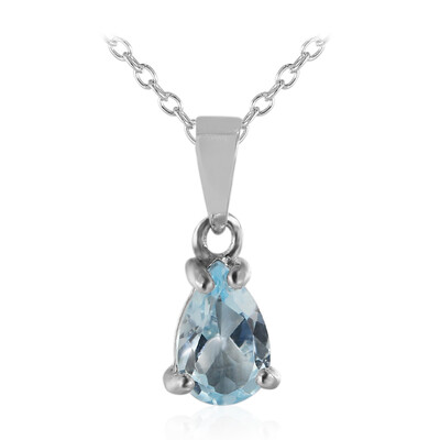 Collar en plata con Topacio azul cielo