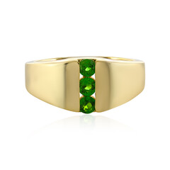 Anillo en plata con Diópsido de Rusia