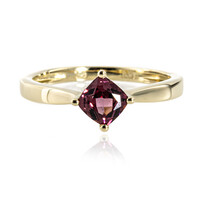 Anillo en oro con Granate de Malawi