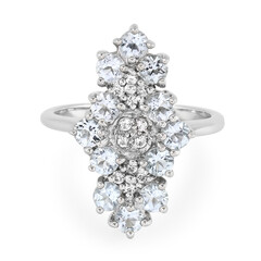 Anillo en plata con Aguamarina