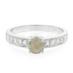 Anillo en plata con Espectrolita