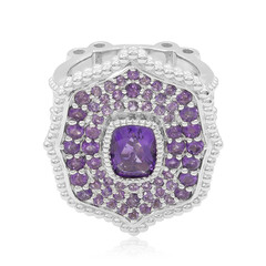 Anillo en plata con Amatista de Zambia (Dallas Prince Designs)
