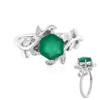 Anillo en plata con Ónix verde