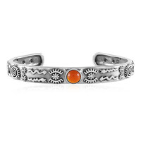 Brazalete en plata con Ónix rojo (Desert Chic)