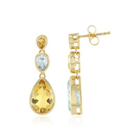 Pendientes en plata con Topacio azul cielo