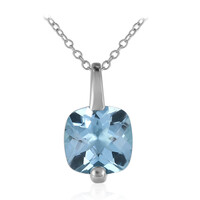 Collar en plata con Topacio azul cielo